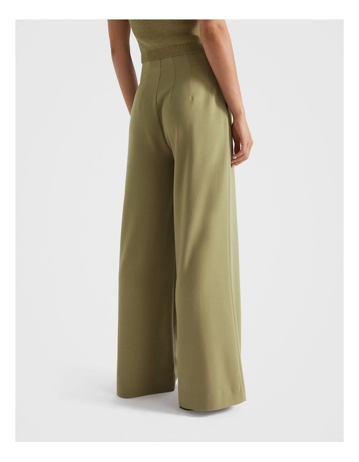 Palazzo Suit Pant in Green