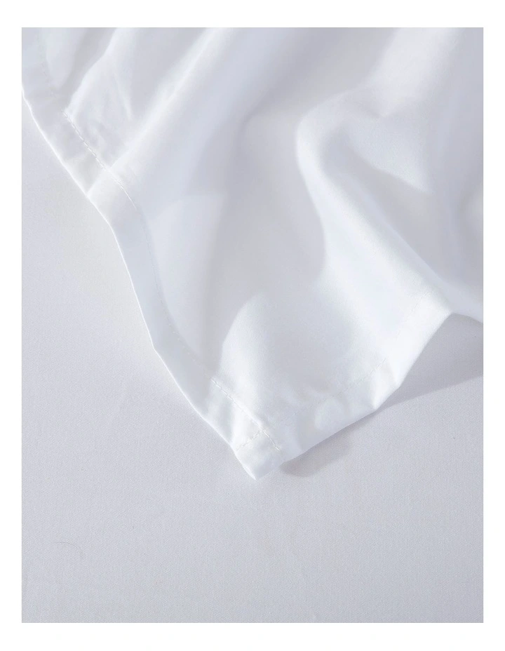 500TC Cotton Sateen Flat Sheet in White