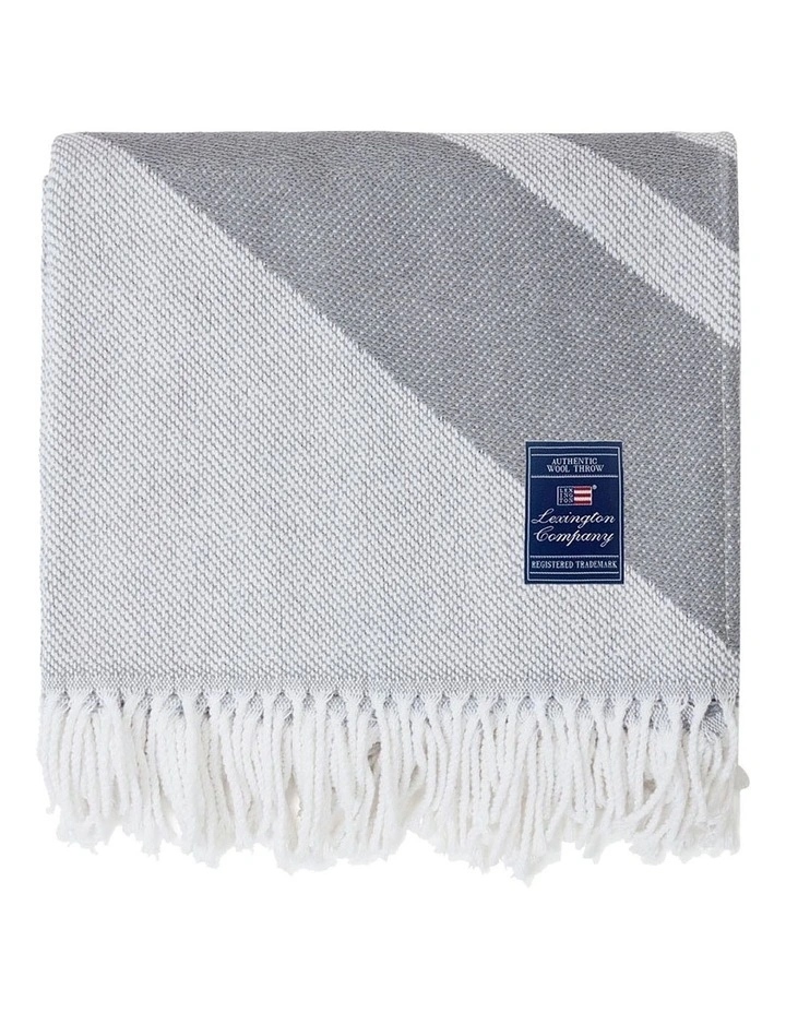 Recycled Logo Throw in Grey/White