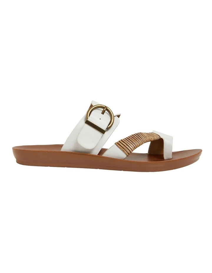 Geneva White Smooth Sandals