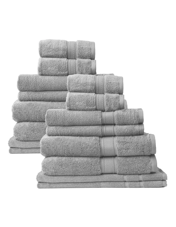 Zero Twist Luxury Plush Cotton Towel Set 16 Piece in Light