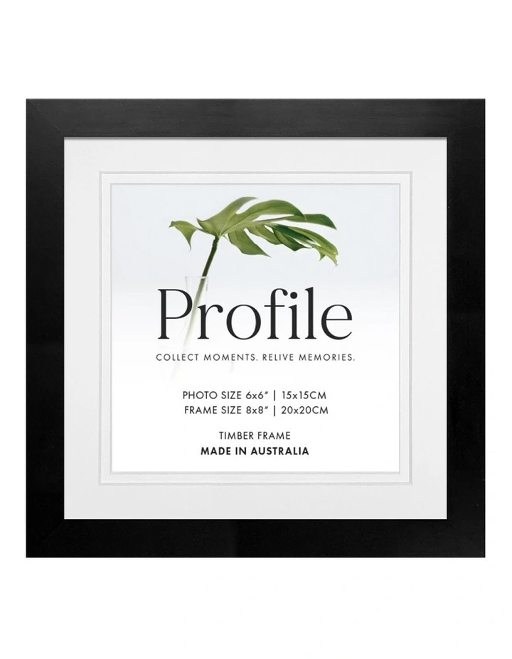 Australia Made Timber Photo Frame 8x8"/6x6" (3 Pack) in Black