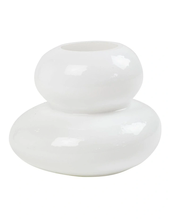Maya Vase 15.5x12.5cm in White