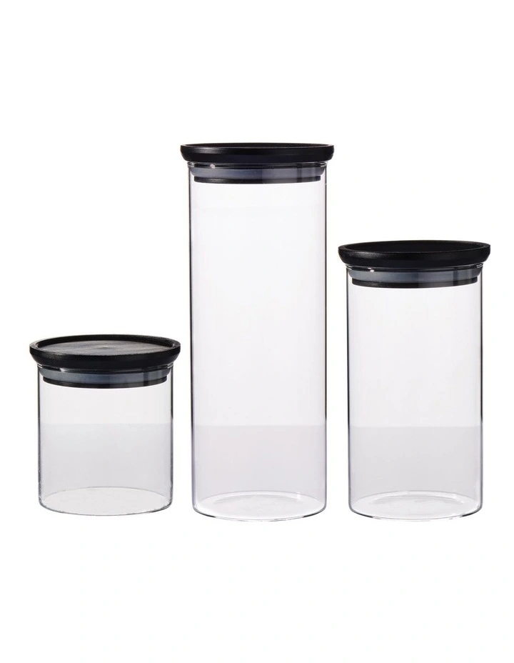 Industry Canister Set 3 Piece in Clear