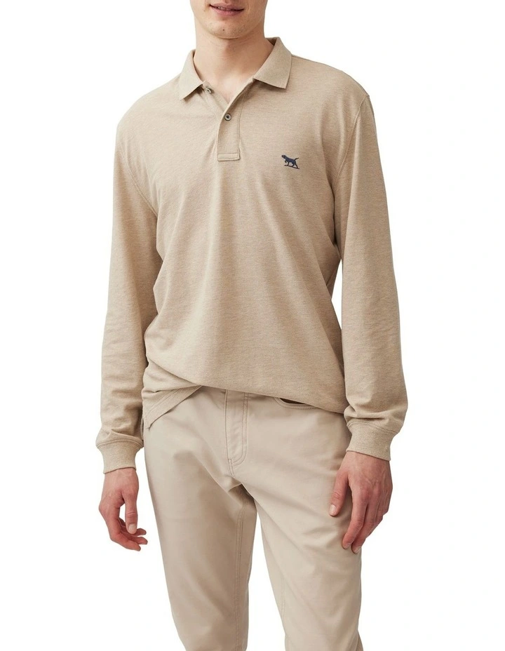 Long Sleeve Original Fit Gunn Polo in Oat