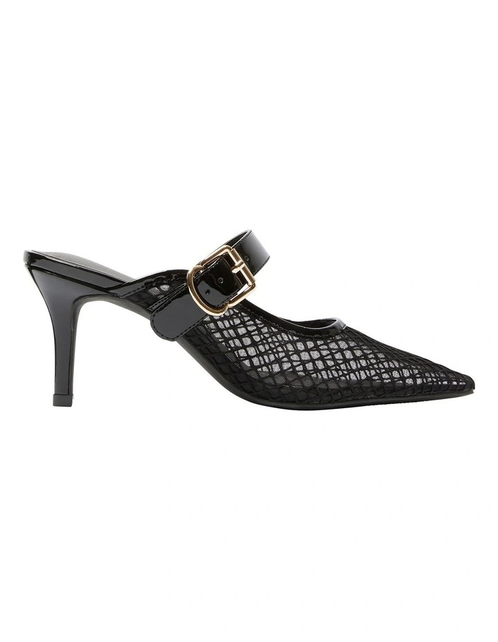Perez Heeled Shoes in Black Patent/Mesh