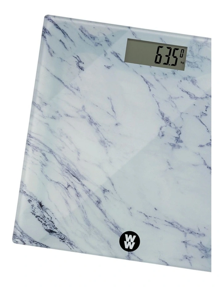 Marble Body Weight Scale In White