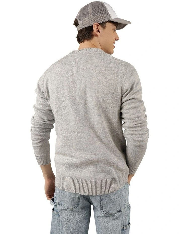Super Soft Crew Neck Sweater in Heather Gray