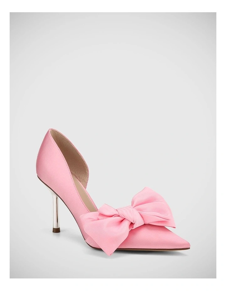 Quinni Recycled Satin Heel in Pink