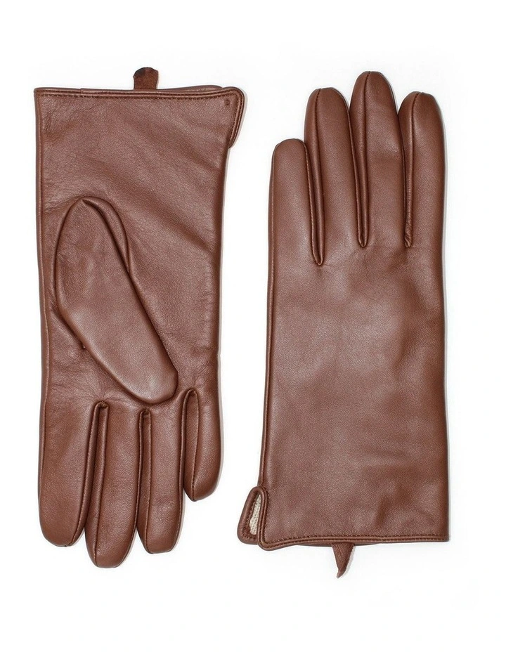 Zoey Leather Gloves in Brown