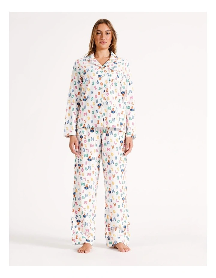Flannelette Pyjama Set in Multicolour