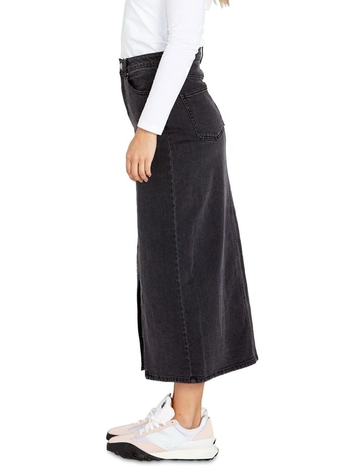 Emerald Denim Maxi Skirt in Blue