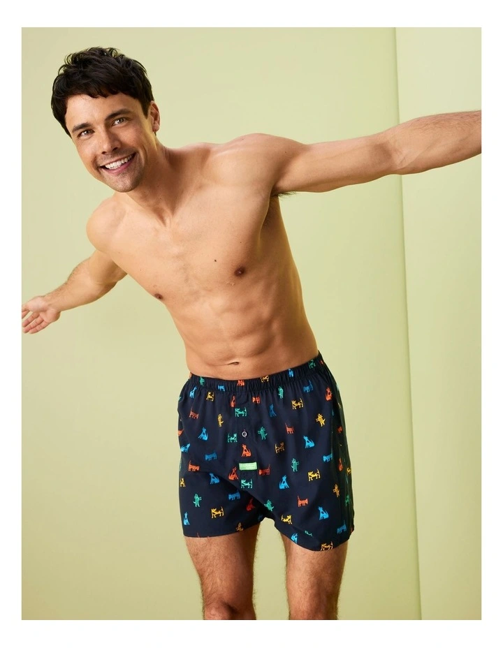 Dog Bamboo Boxer Short in Navy