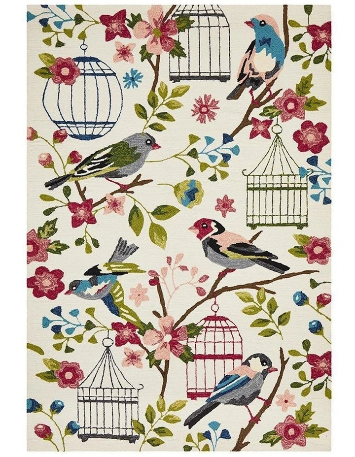 Copacabana Finch and Nest Exquisite Rug in Multi