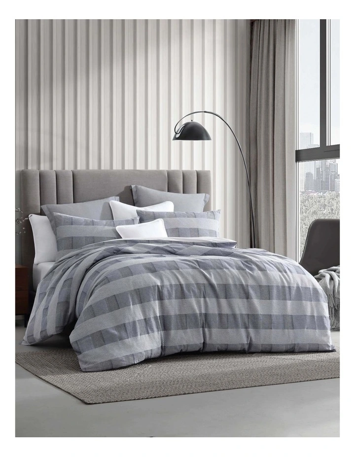 Subi Quilt Cover Set in Navy