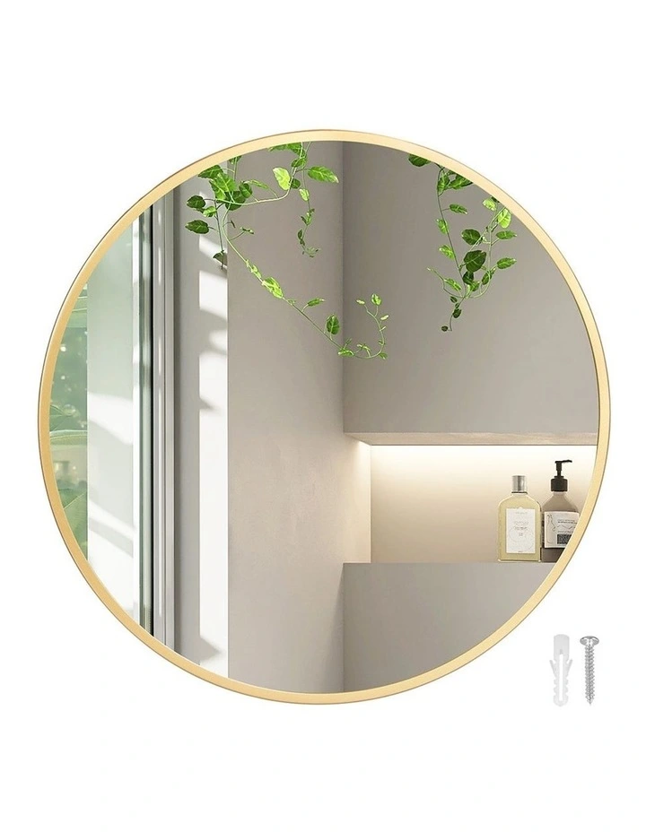 Round Large Bathroom Makeup Vanity Frame Wall Mirror 70cm in Clear