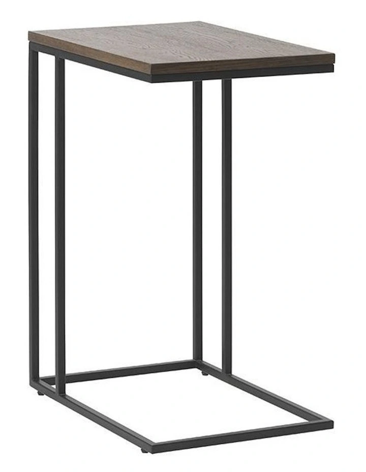 Rivoli Laptop Table in Smoked Oak/Black
