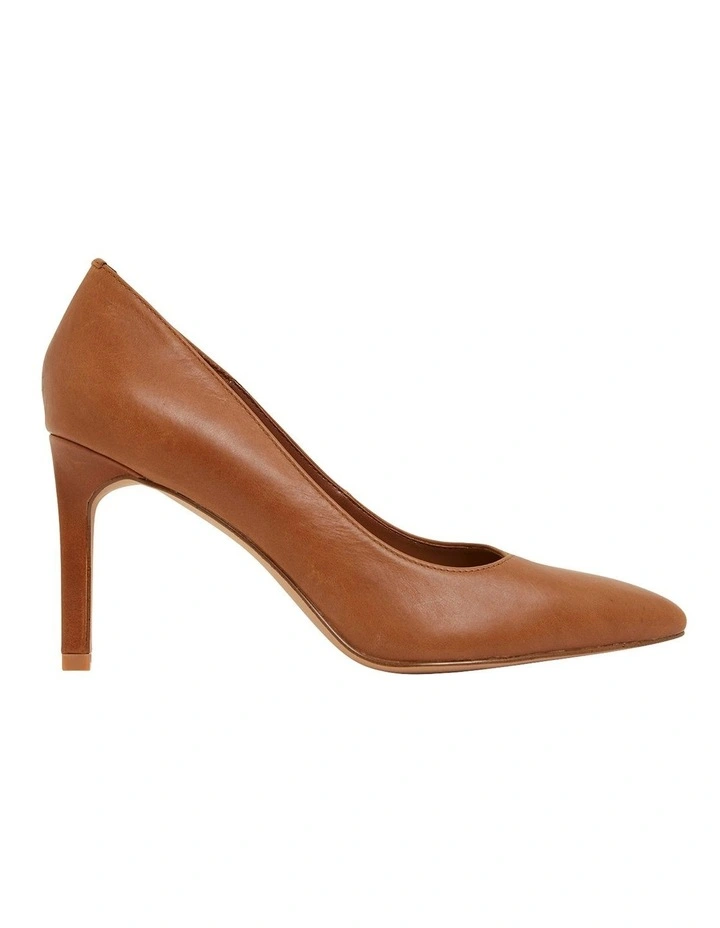 Octavia Heeled Shoes in Cognac Leather