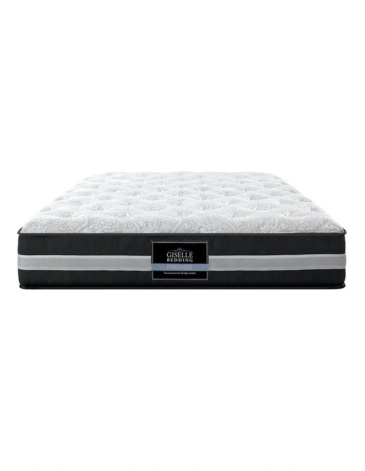 Lotus Series Tight Top King Mattress in White/Black