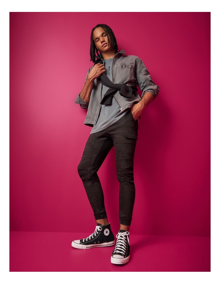Trojan Heavy Oversized Tee in Pigment Stromy Weath