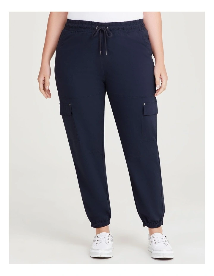 Castaway Pull On Cargo Pant in Navy
