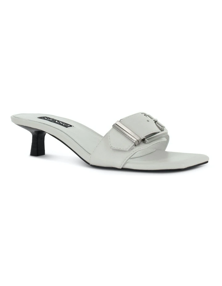 Tommie Heeled Mules in White