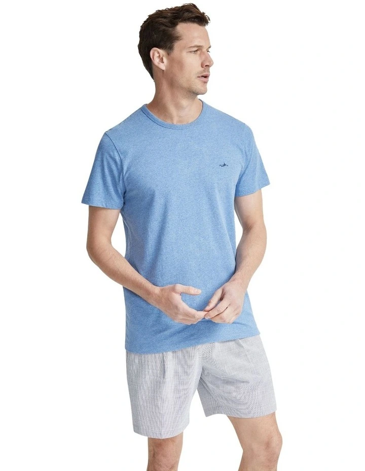 Ben Cotton Crew Neck T-shirt in Blue
