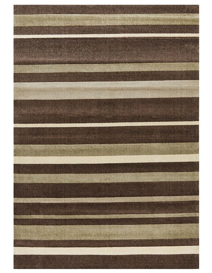 City Stylish Stripe Rug Brown Beige