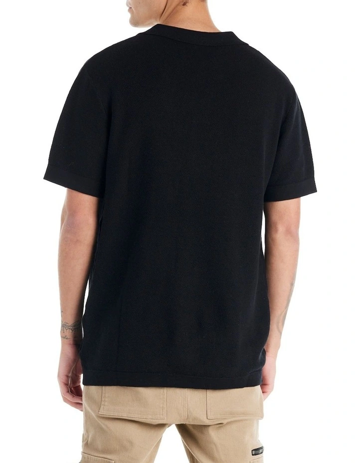 St. Tropez Short Sleeve Polo Shirt in Black