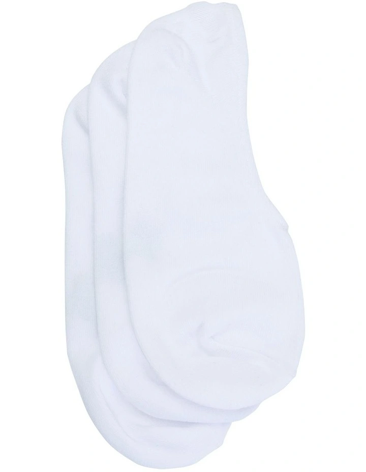 Invisible Socks 3 Pack in White
