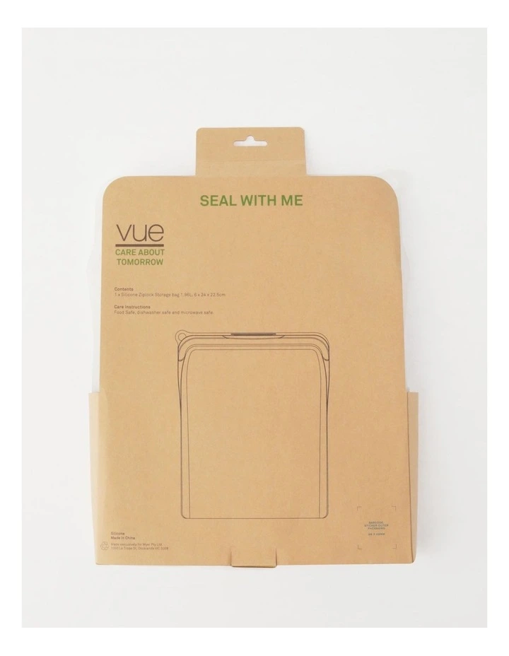 Silicone Ziplock Storage Bag 1.96L in Clear