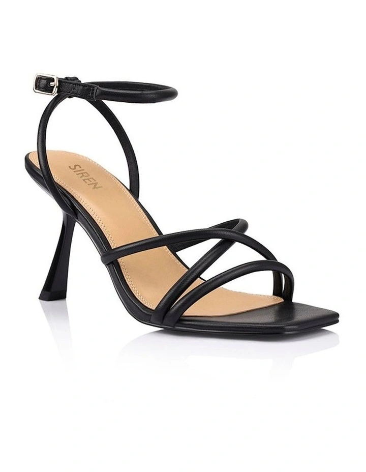 Spruce Heeled Sandals in Black