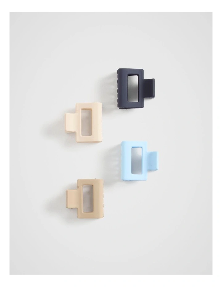 Mini Claw Clip 4 Pack in Midnight Sky