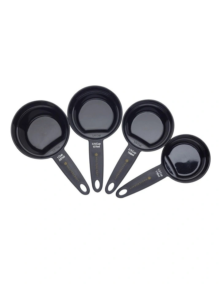 Magnetic Measuring Cup Set of 4 in Black