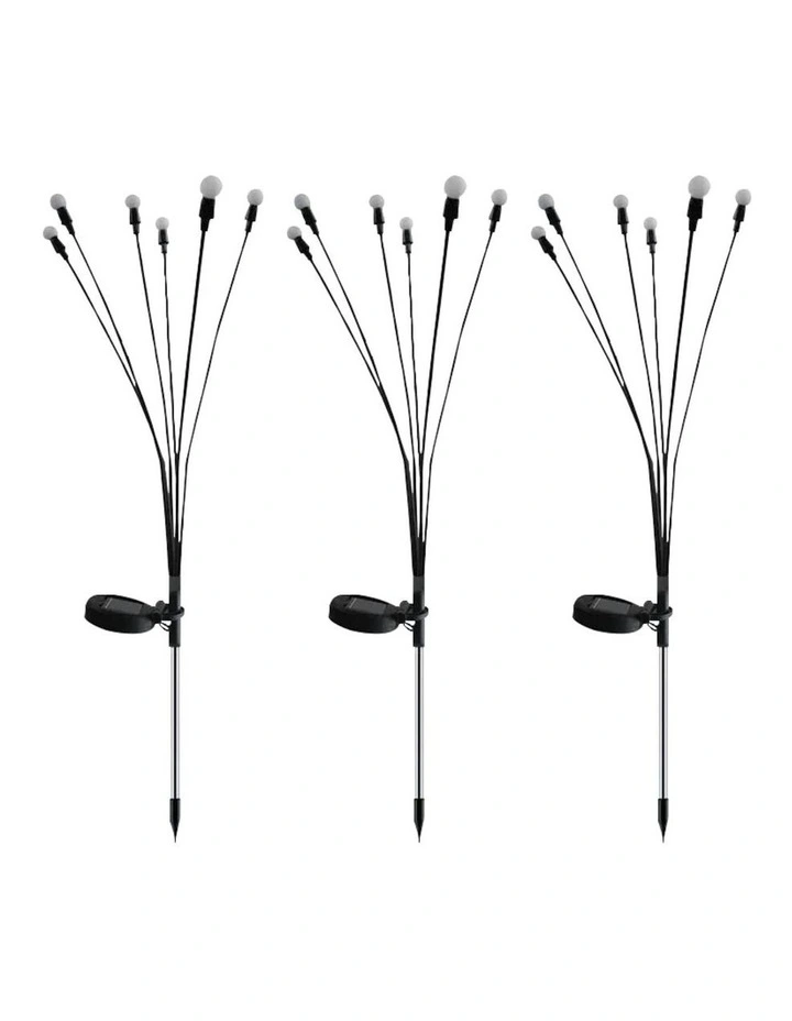 Waterproof Solar Powered Rechargeable Warm Led Light 12 Pack in Multi