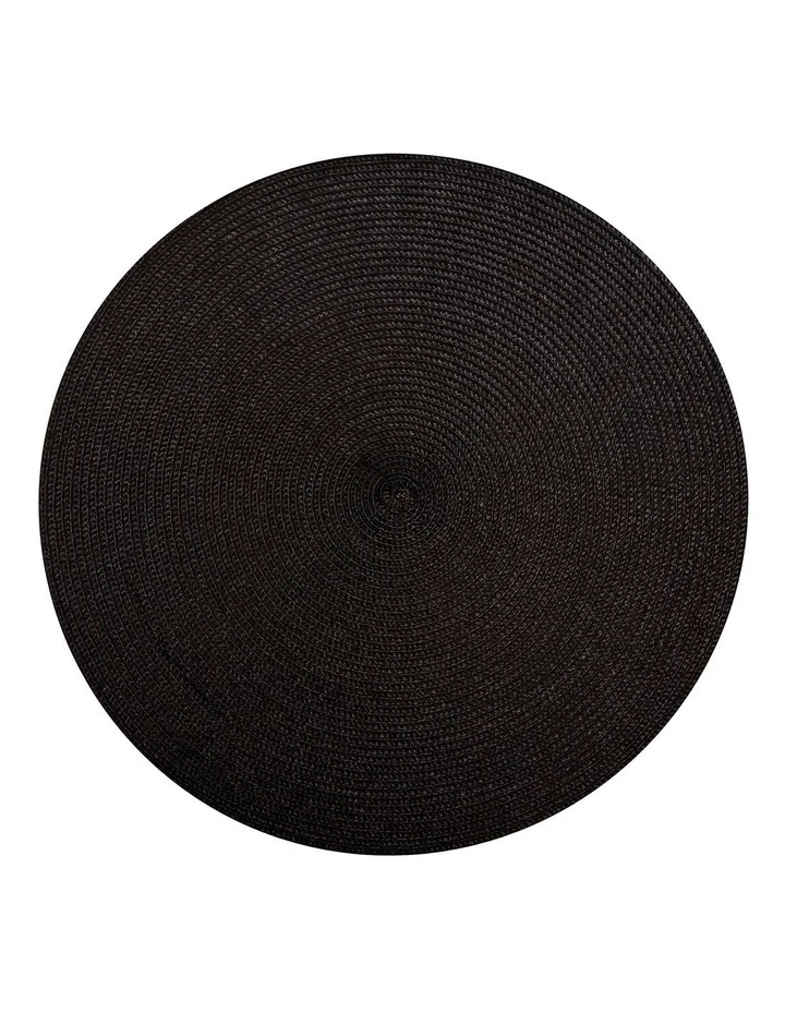 Table Accents Round Placemat in Black