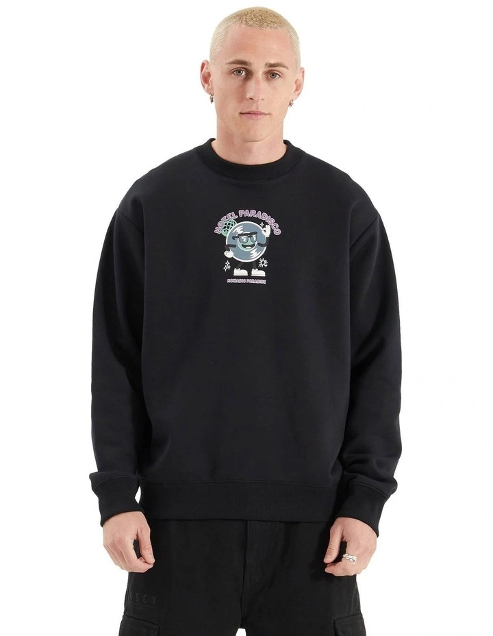 Paradisco Crew Neck Sweater in Black