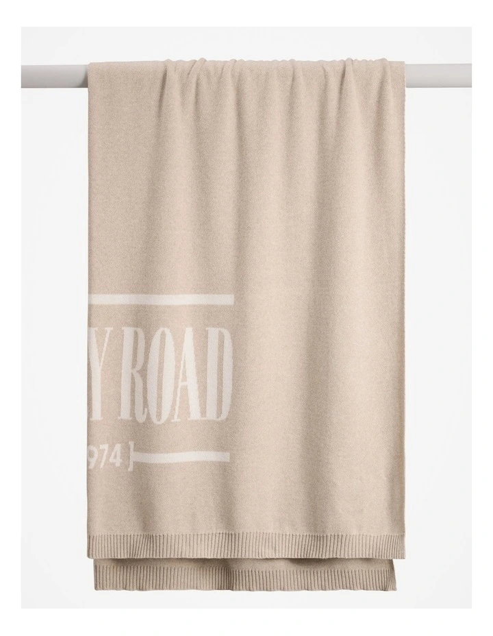 Cr Organically Grown Cotton Heritage Throw in Oatmeal