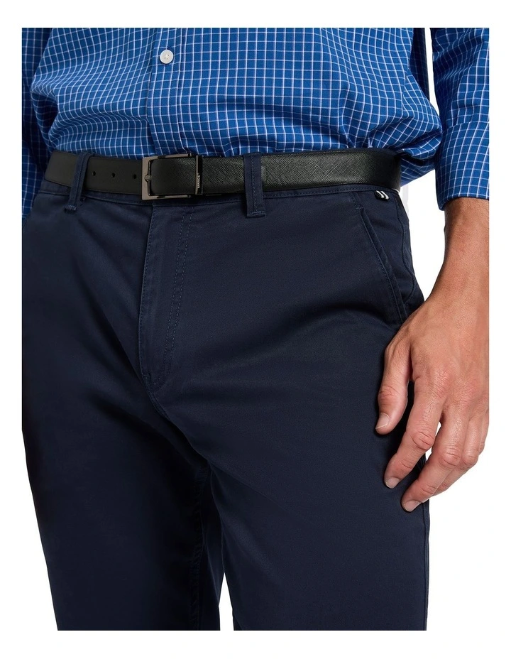 Oscar Leather Jeans Belt in Black