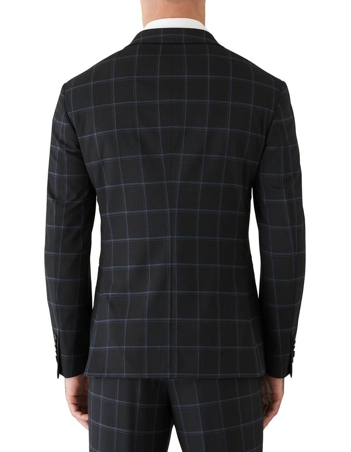 Slim Stretch Fit Accelerator Check Performance Jacket Black