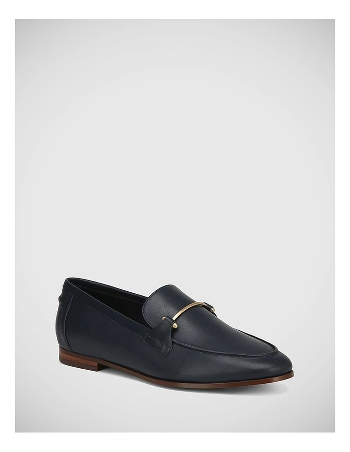 Angeles Leather Loafer in Navy Blue