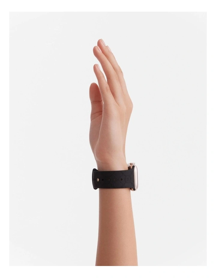 Mim Gram Silicone Watch Band 44mm in Black