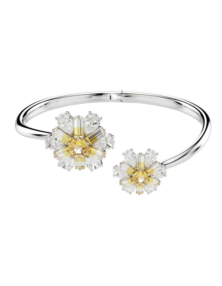Idyllia Bangle Flower Rhodium Plated in Yellow