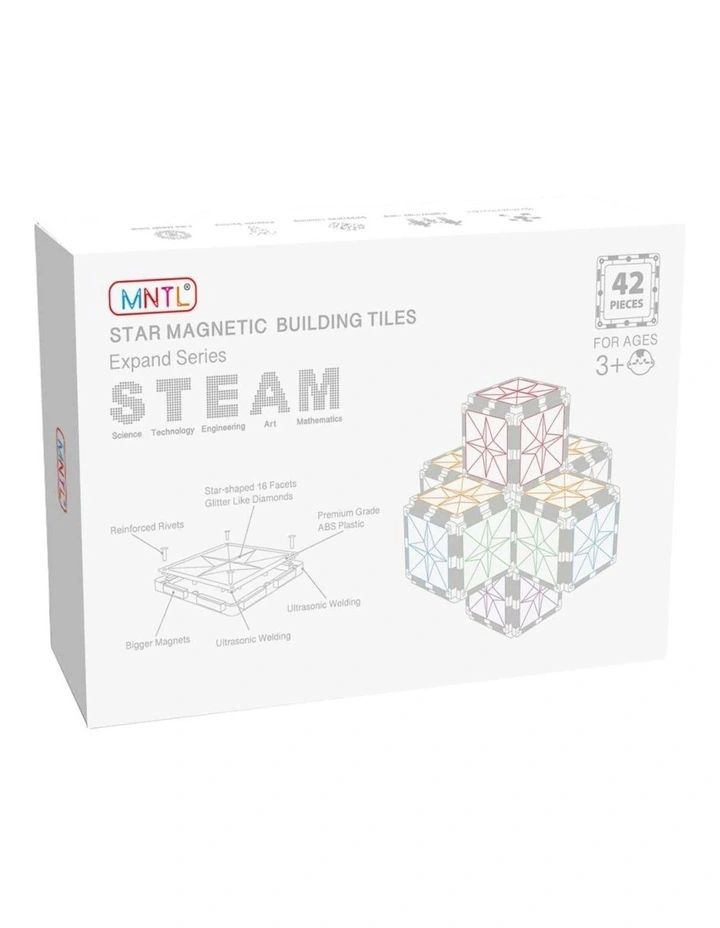 Magnetic Rainbow Tiles 42Pieces