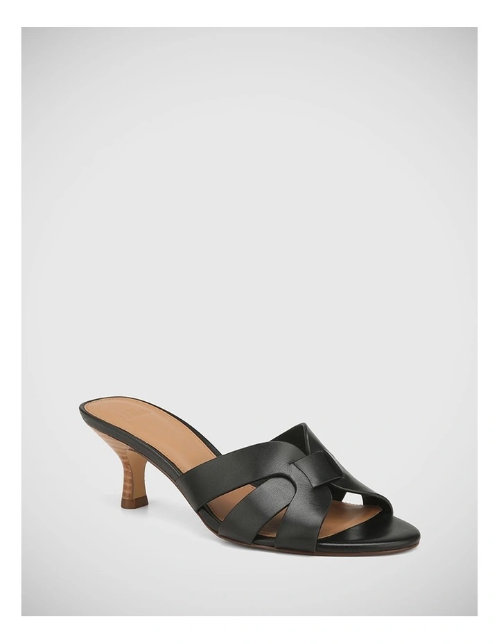 Keegan Leather Sandal in Black