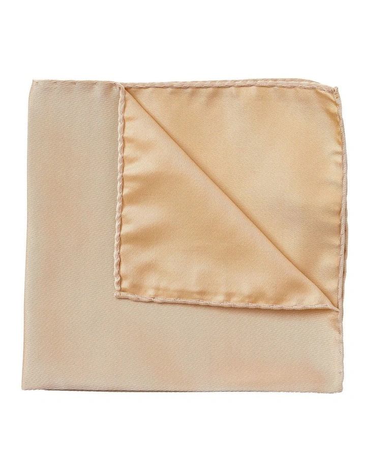Formal Silk Pocket Square in Gold