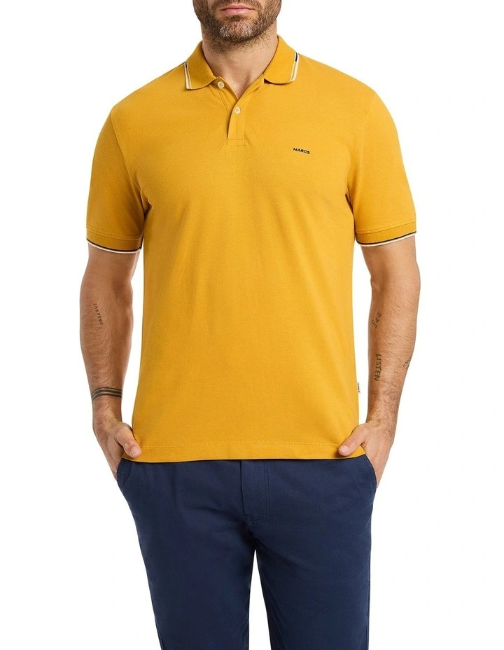 Alex Pique Polo in Honey Gold
