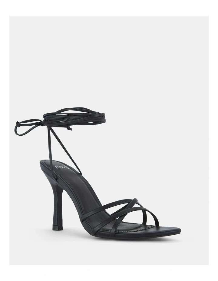 Yukio Lace Up Heels in Black