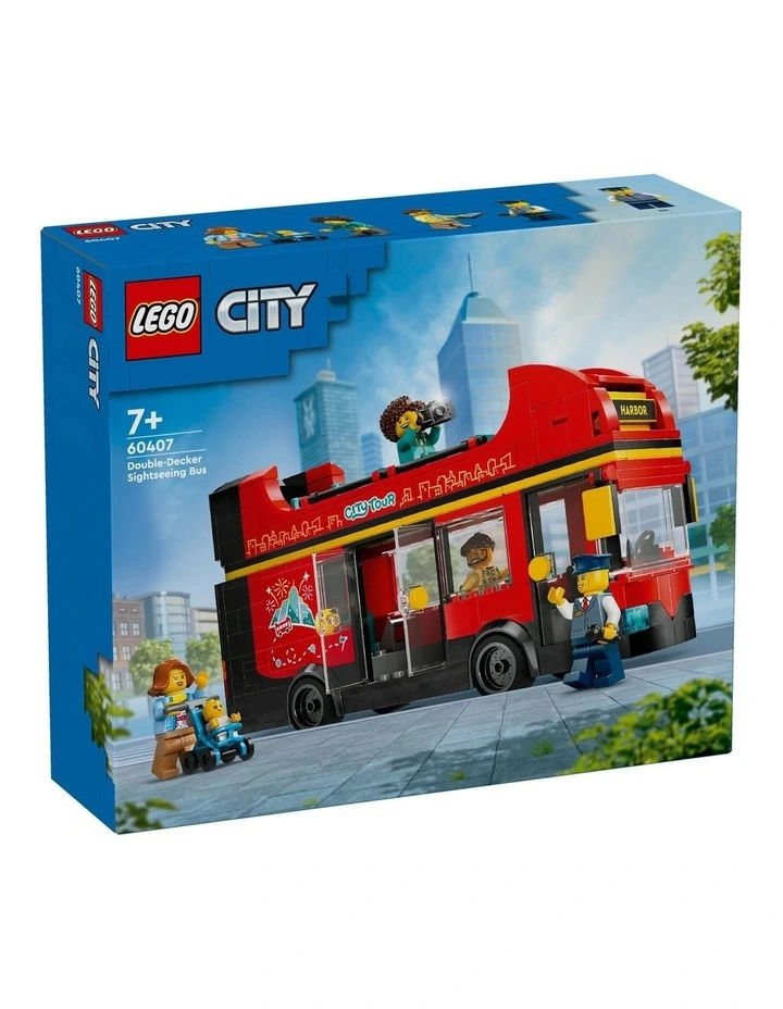 City Red Double-Decker Sightseeing Bus 60407