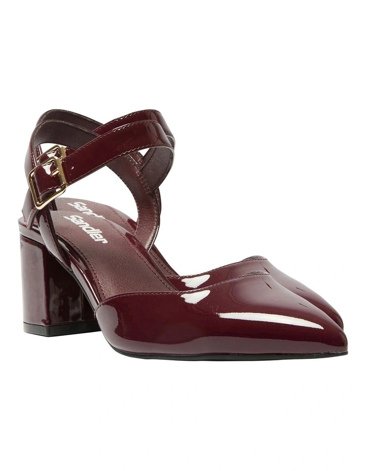 Ingrid Heeled Shoes in Wine Patent